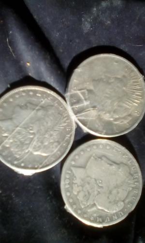 vendo 2 morgan dollar plata de 1908 y un pea - Imagen 2